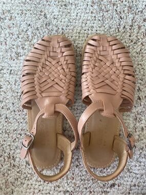 Women's Origo Tan Leather Huarache Sandals - Classic Weave Comfort